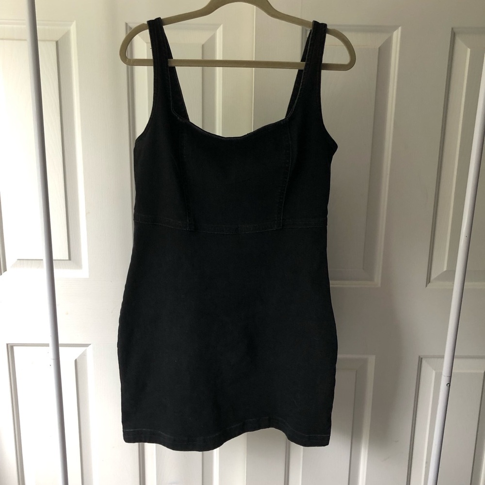 Hollister Black Square-Neck Mini Tank Dress
